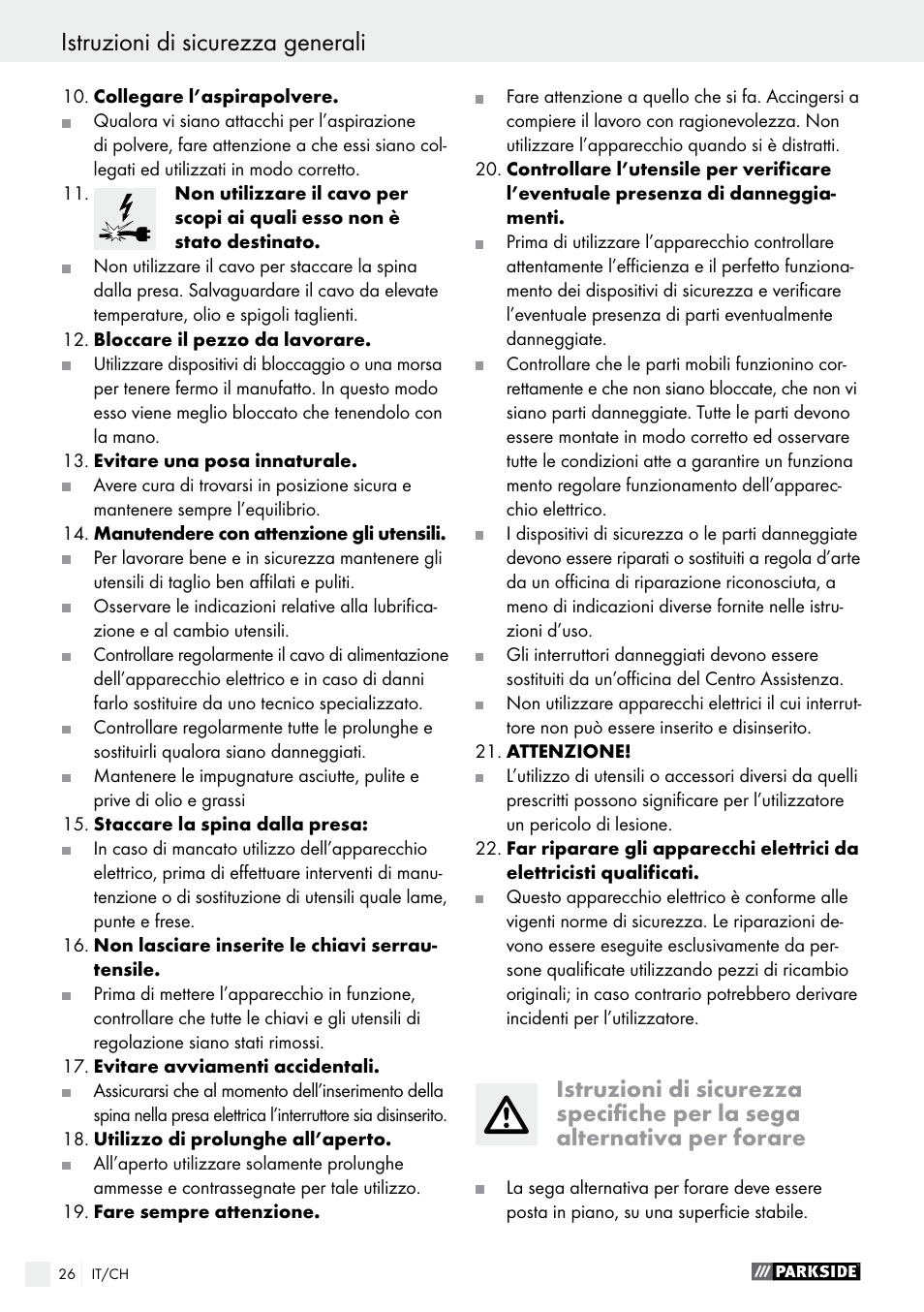 Parkside PDKS 120 B3 User Manual | Page 26 / 39