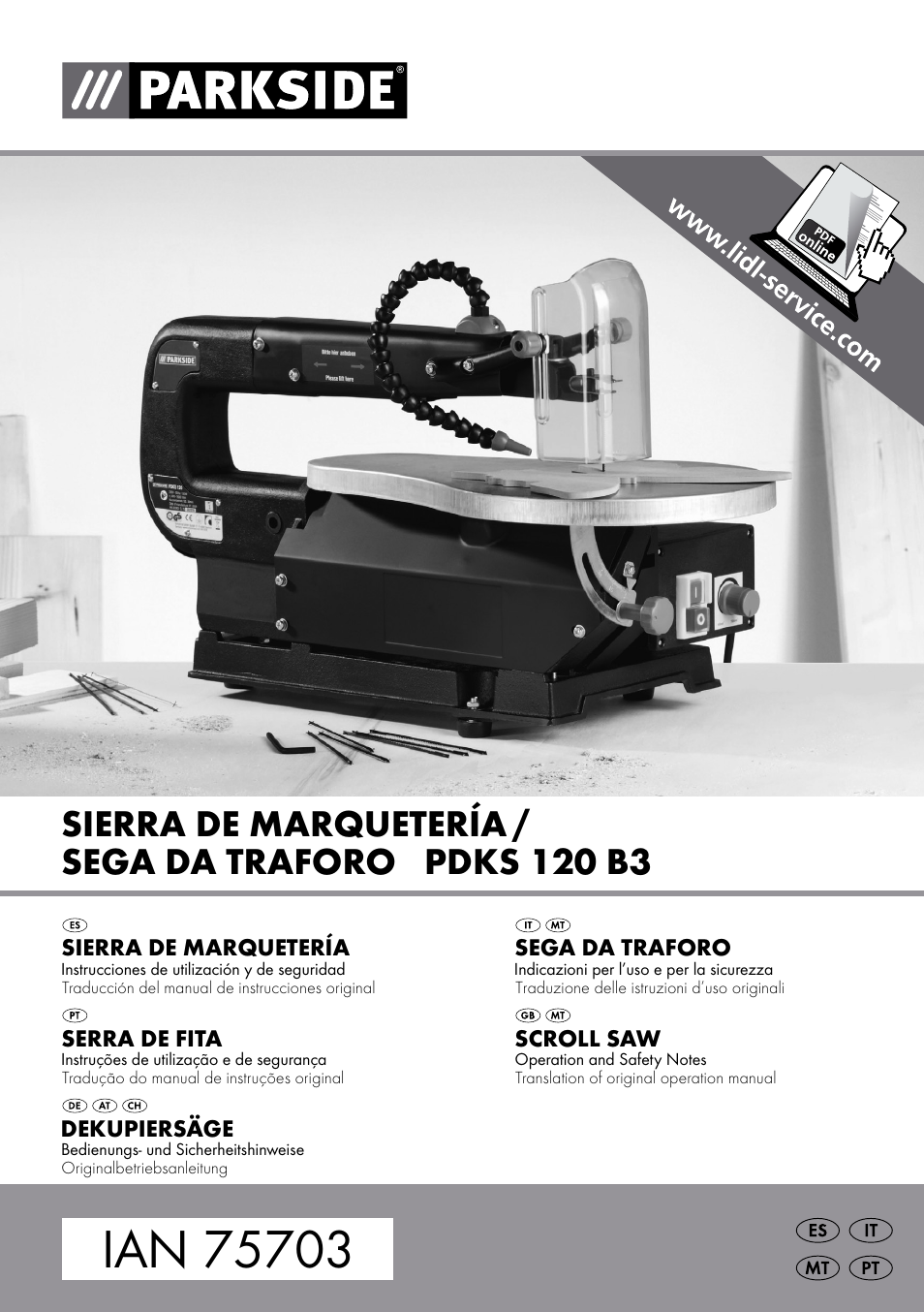Parkside PDKS 120 B3 User Manual | 48 pages