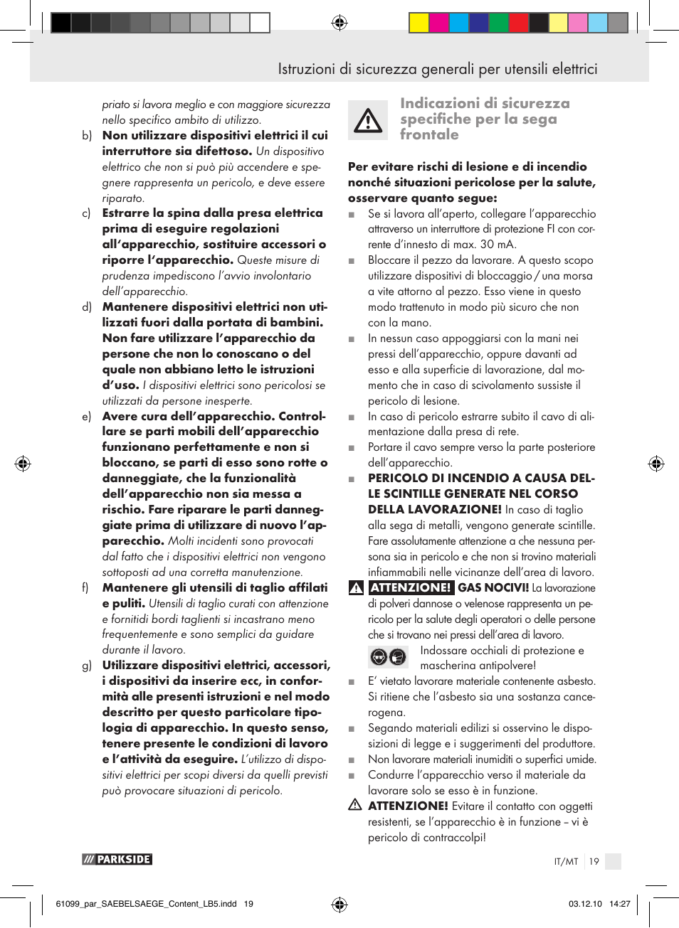 Parkside PFS 710 A1 User Manual | Page 19 / 52