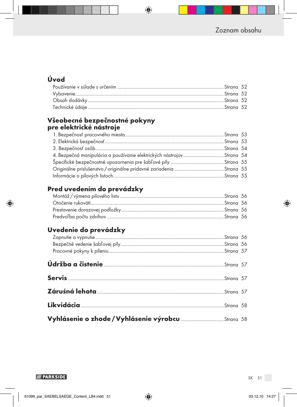 Parkside PFS 710 A1 User Manual | Page 51 / 68