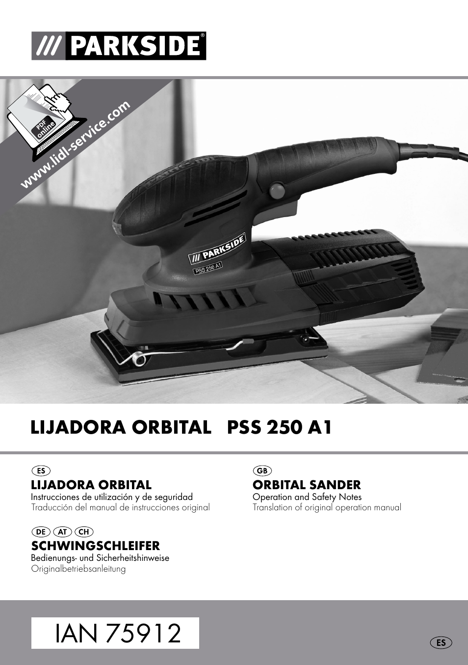 Parkside PSS 250 A1 User Manual | 34 pages