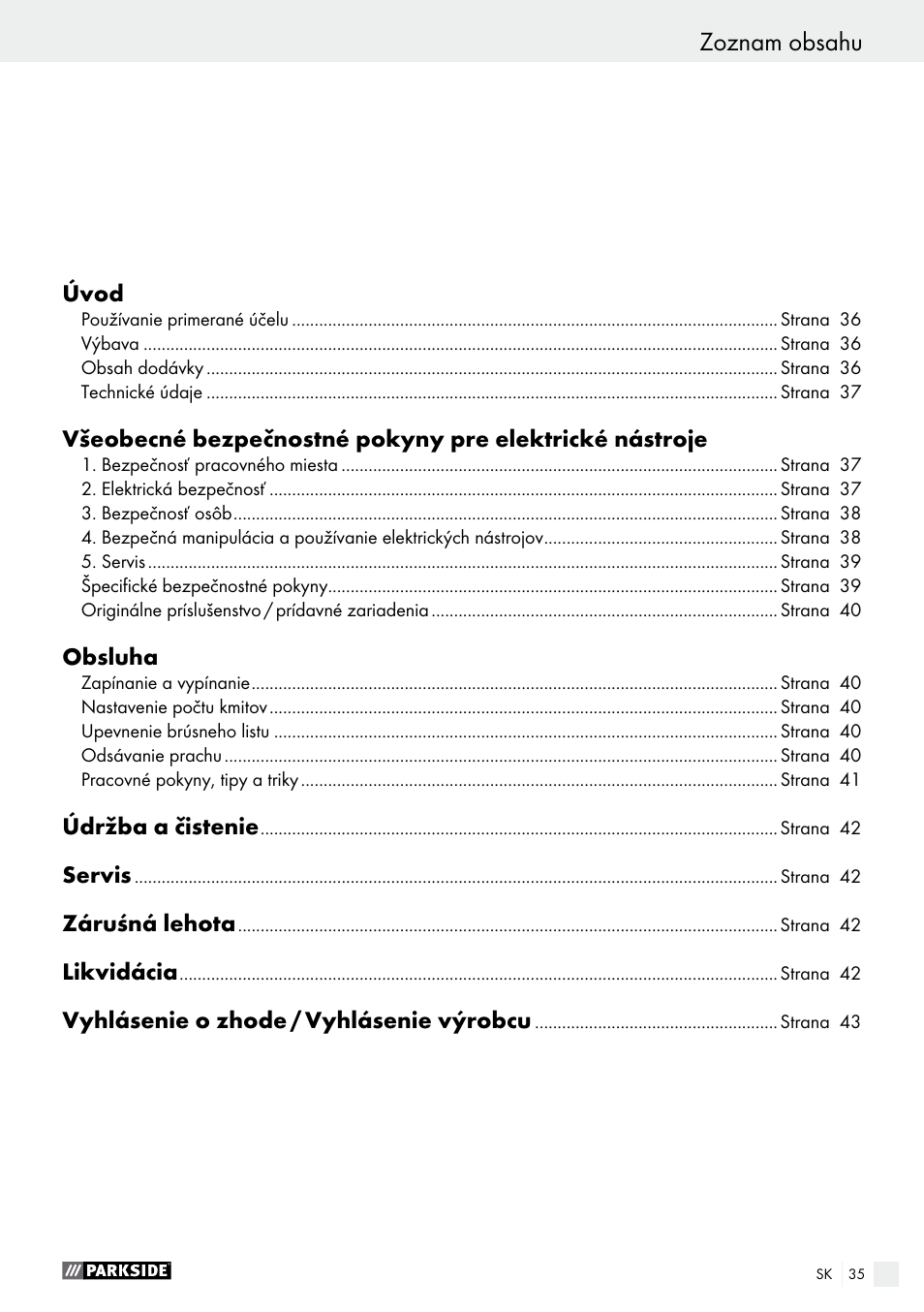 Parkside PSS 250 A1 User Manual | Page 35 / 54