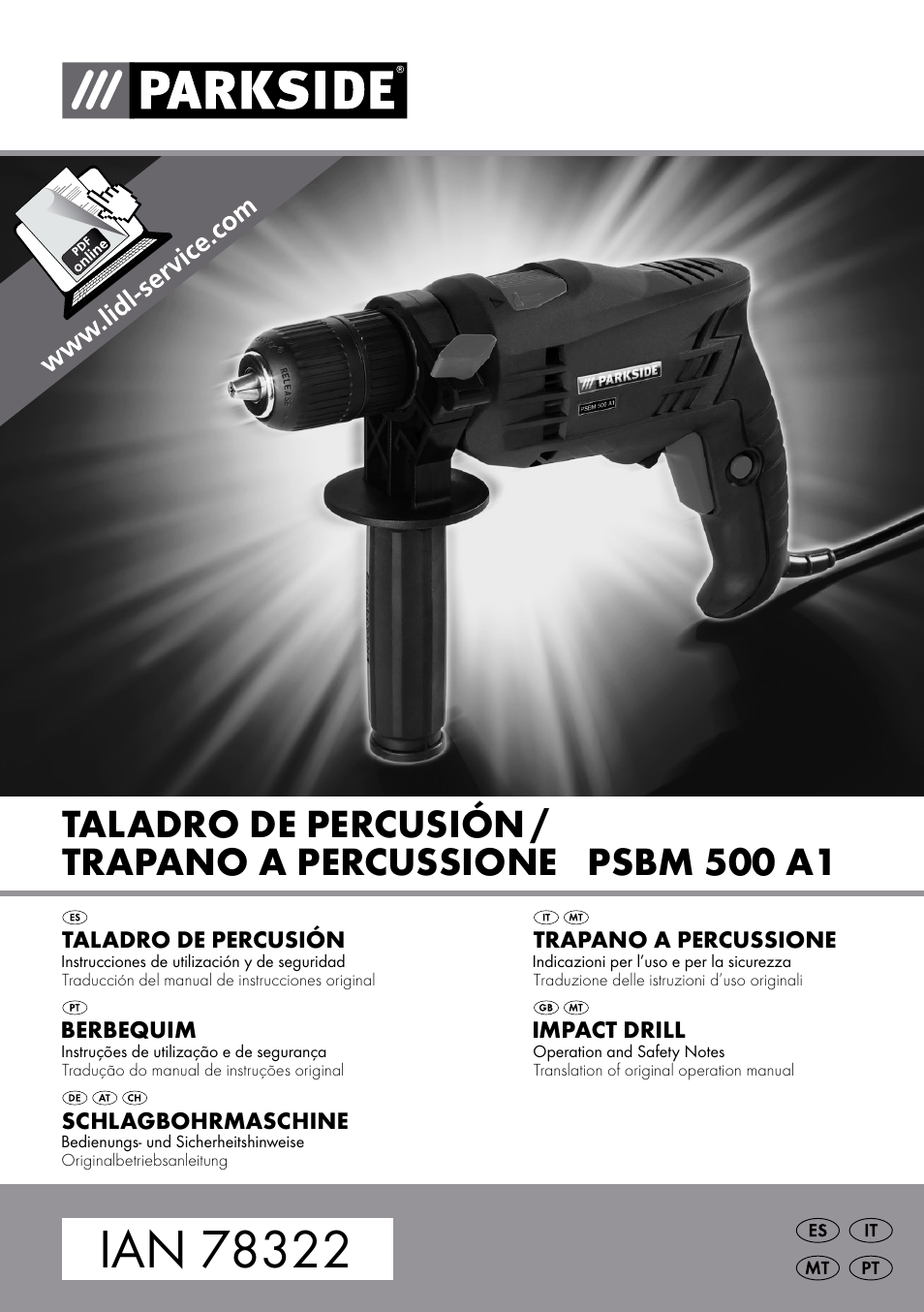 Parkside PSBM 500 A1 User Manual | 54 pages
