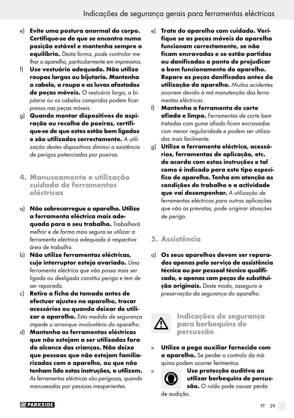Parkside PSBM 500 A1 User Manual | Page 29 / 54