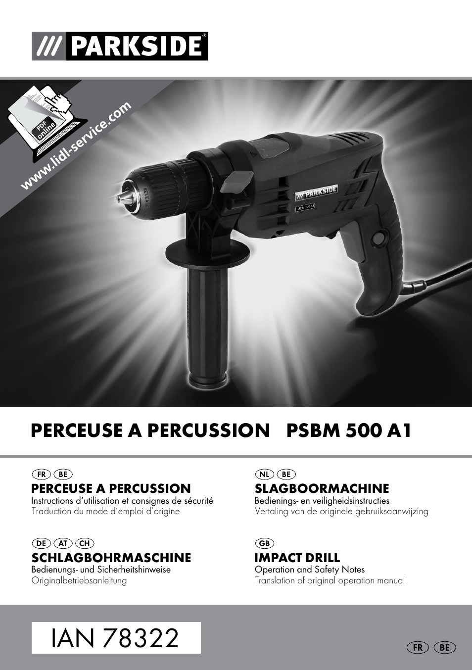 Parkside PSBM 500 A1 User Manual | 44 pages