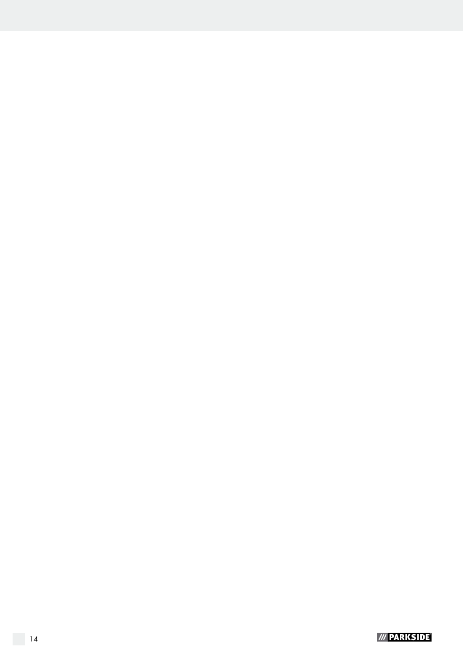 Inhoudsopgave | Parkside PSBM 500 A1 User Manual | Page 14 / 44