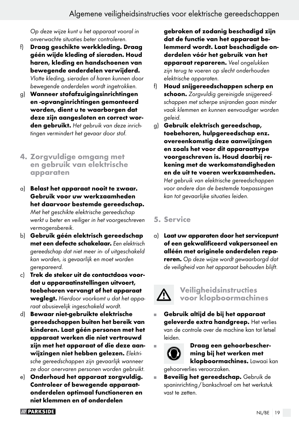 Parkside PSBM 500 A1 User Manual | Page 19 / 44
