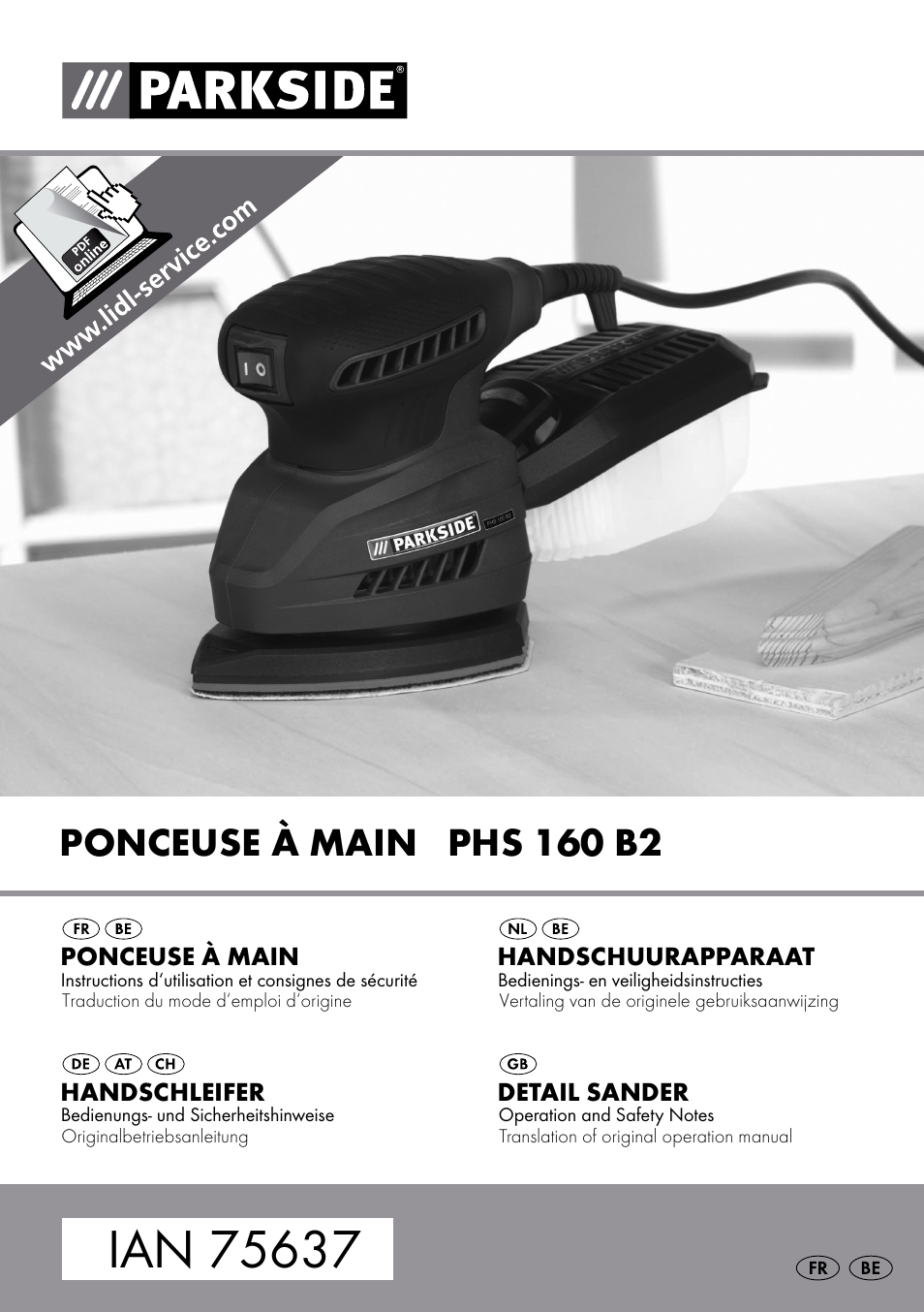 Parkside PHS 160 B2 User Manual | 43 pages