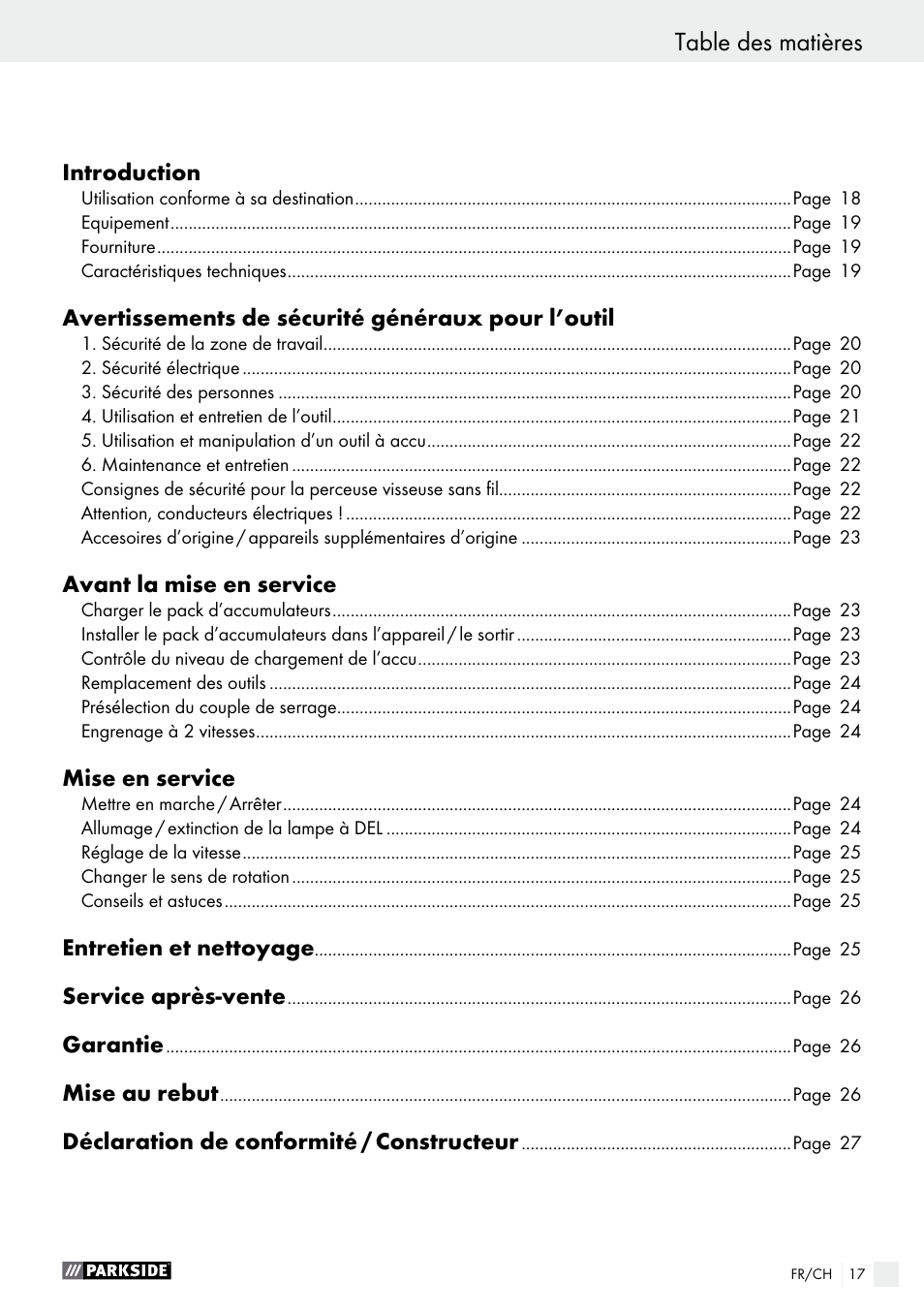Parkside PABS 18-Li B2 User Manual | Page 17 / 52