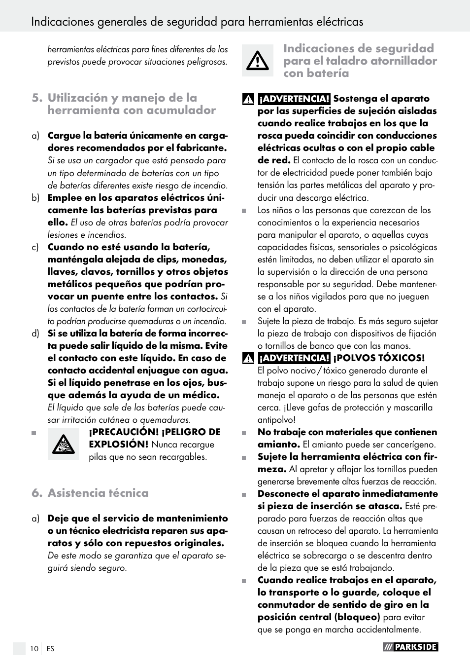 Parkside PABS 18-Li B2 User Manual | Page 10 / 64