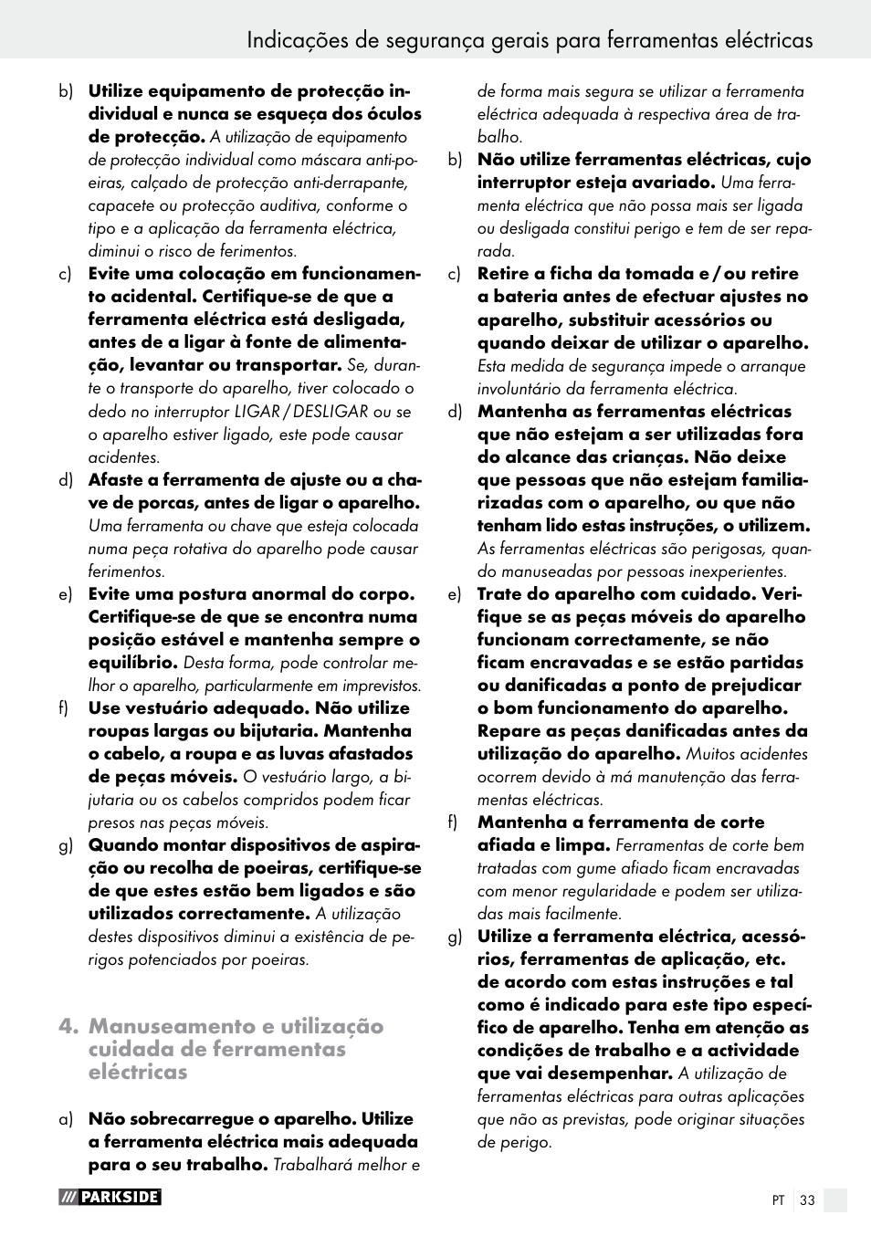 Parkside PABS 18-Li B2 User Manual | Page 33 / 64