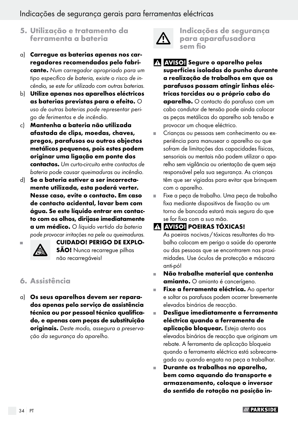 Parkside PABS 18-Li B2 User Manual | Page 34 / 64