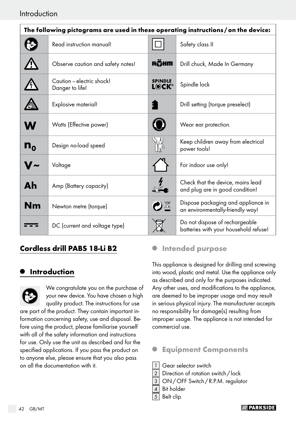 Parkside PABS 18-Li B2 User Manual | Page 42 / 64