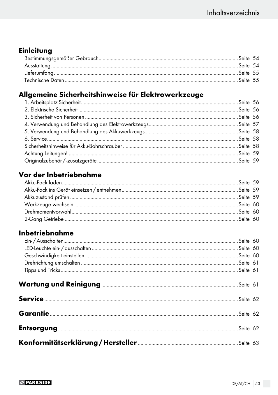 Parkside PABS 18-Li B2 User Manual | Page 53 / 64
