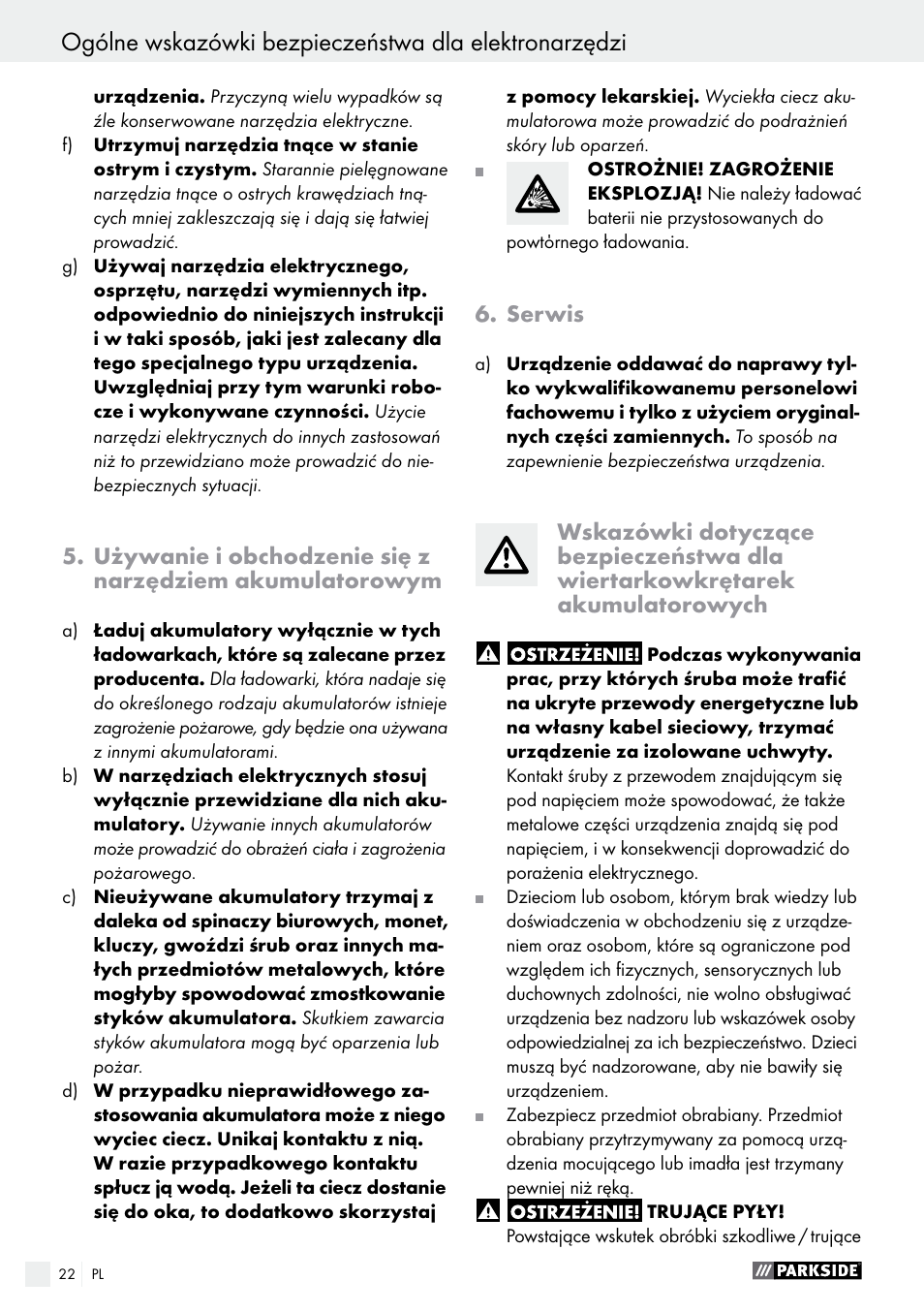Parkside PABS 18-Li B2 User Manual | Page 22 / 72