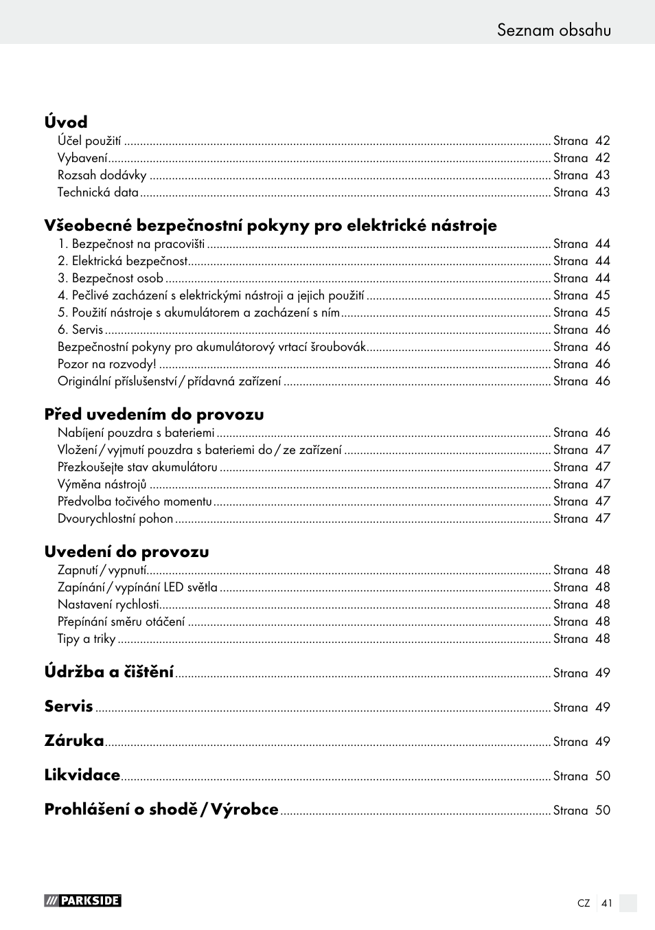 Parkside PABS 18-Li B2 User Manual | Page 41 / 72