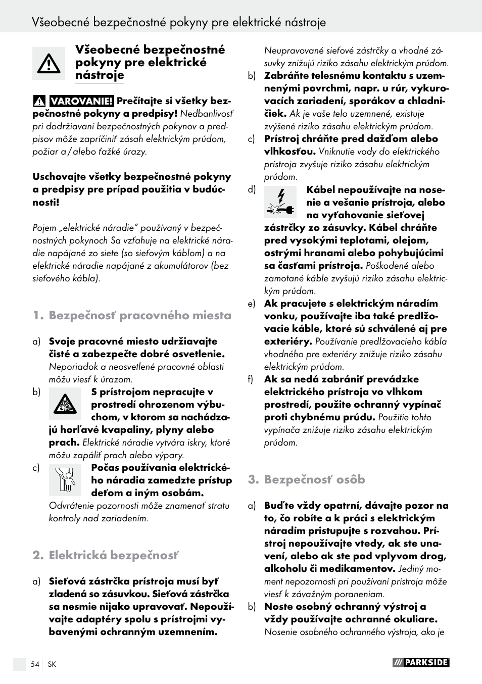 Parkside PABS 18-Li B2 User Manual | Page 54 / 72