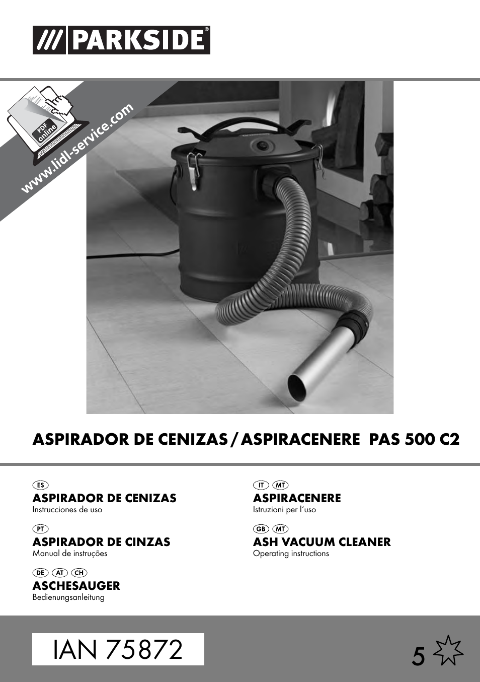Parkside PAS 500 C2 User Manual | 84 pages