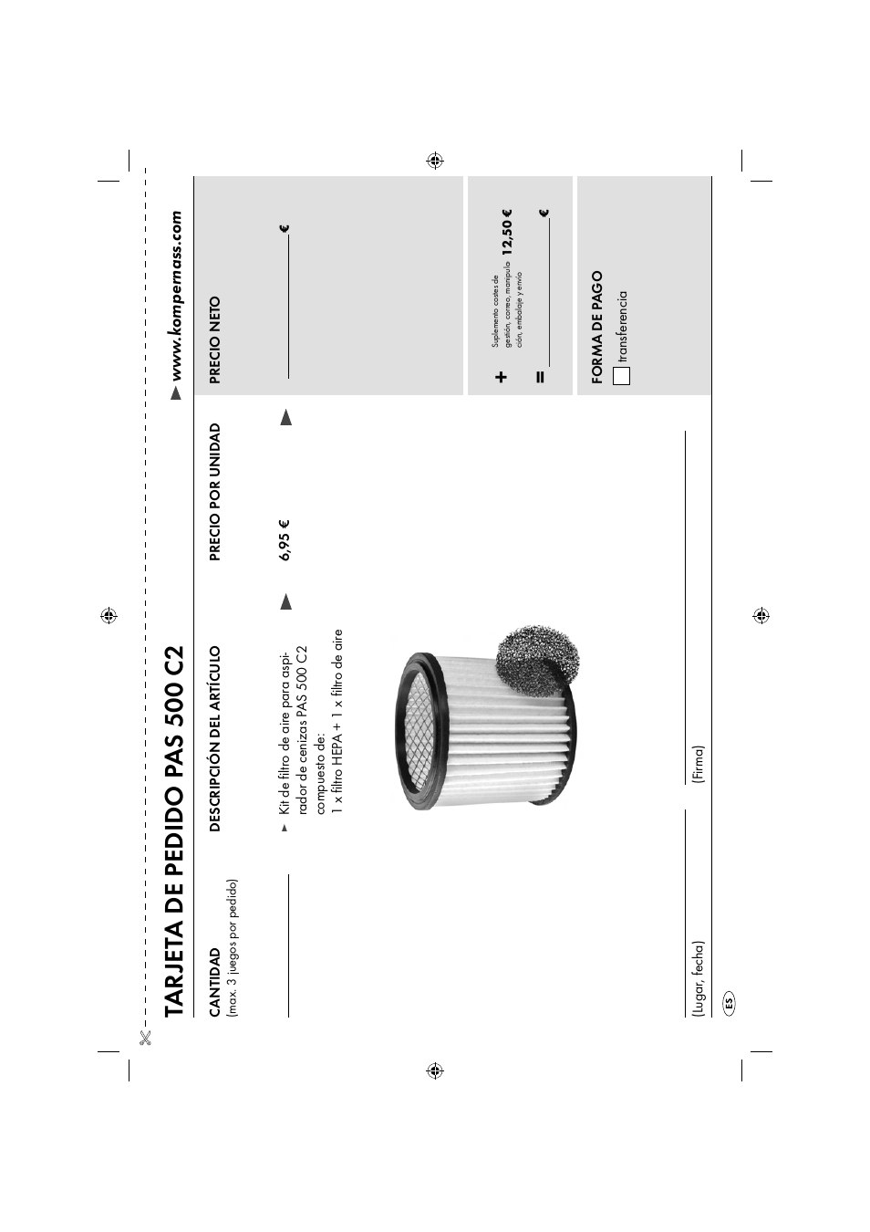 Tar jet a de pedido p as 500 c2 | Parkside PAS 500 C2 User Manual | Page 18 / 84