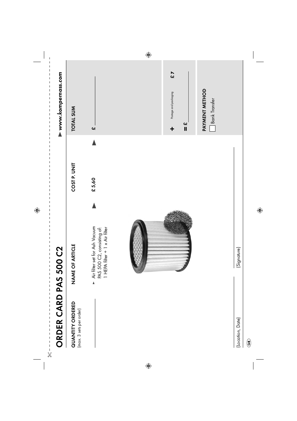 Order c ard p as 500 c2 | Parkside PAS 500 C2 User Manual | Page 66 / 84