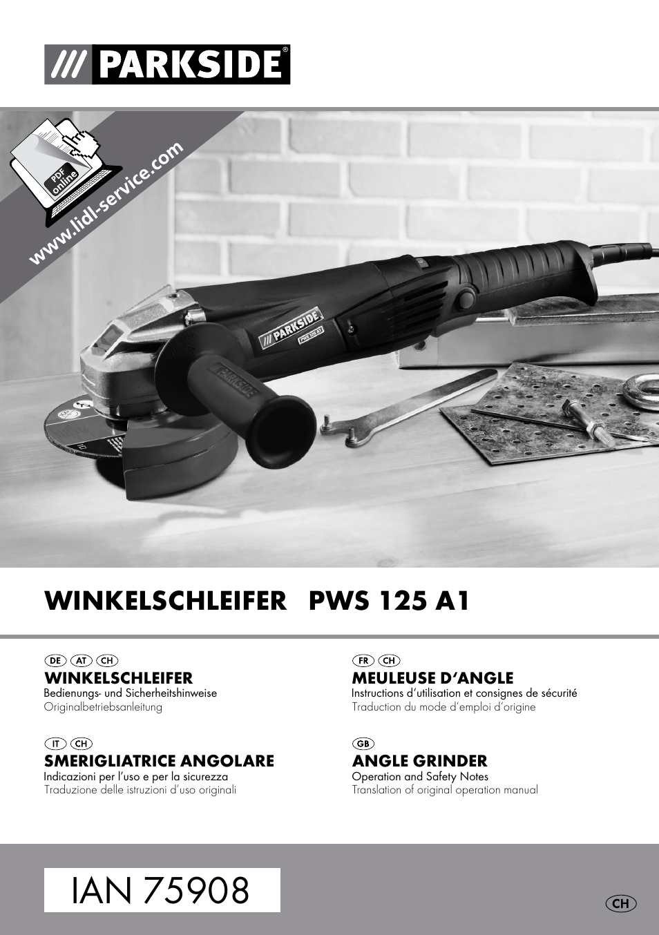 Parkside PWS 125 A1 User Manual | 67 pages