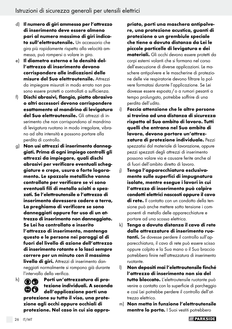 Parkside PWS 125 A1 User Manual | Page 26 / 82