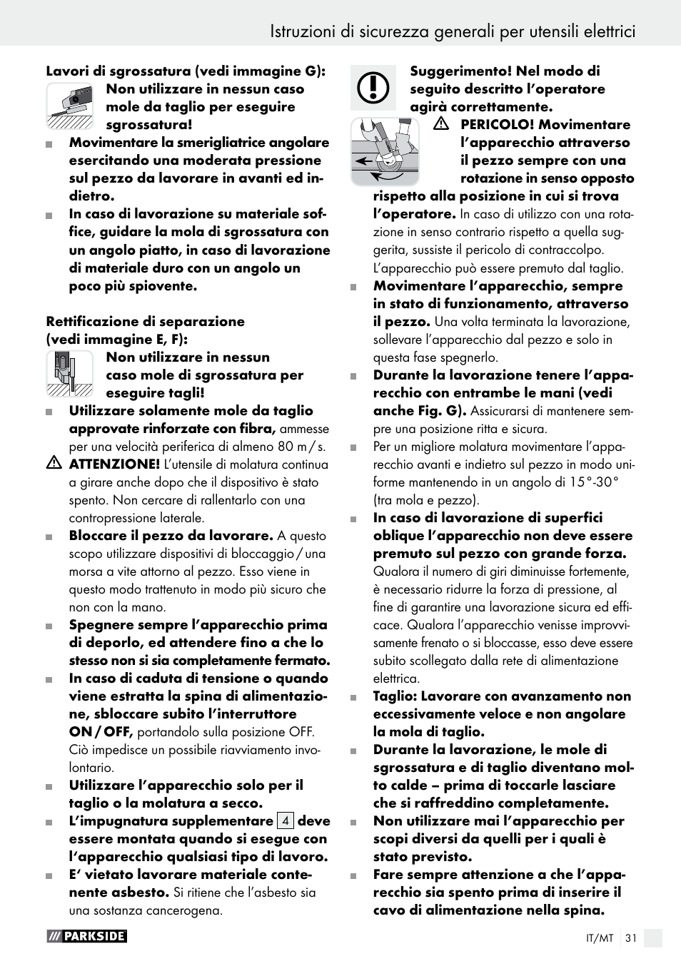 Parkside PWS 125 A1 User Manual | Page 31 / 82
