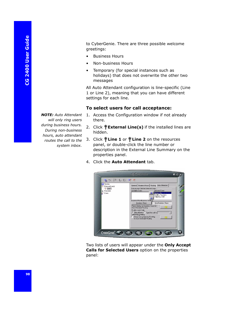 Cygnion CG 2400 User Manual | Page 110 / 246
