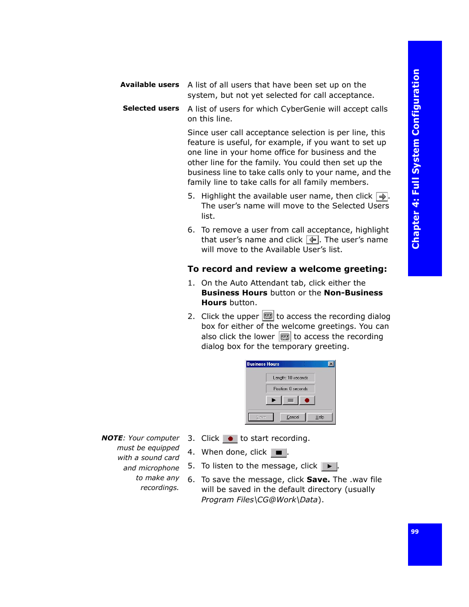 Cygnion CG 2400 User Manual | Page 111 / 246