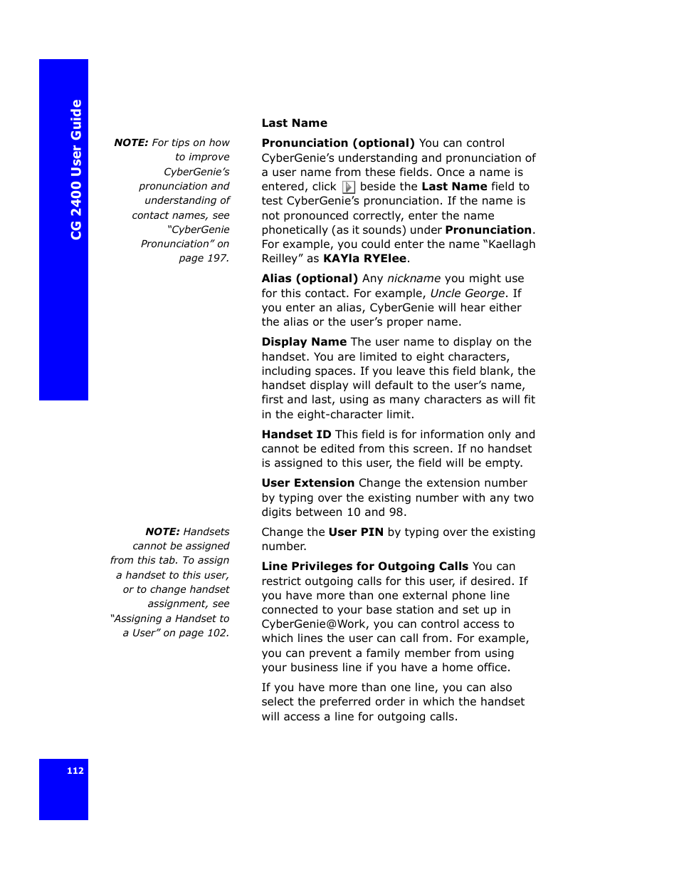 Cygnion CG 2400 User Manual | Page 124 / 246