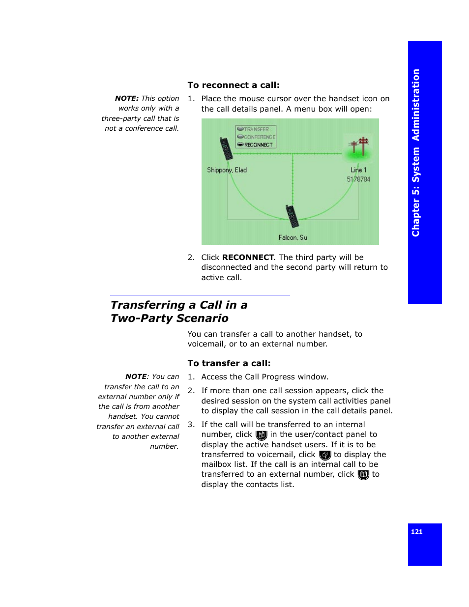 Transferring a call in a two-party scenario | Cygnion CG 2400 User Manual | Page 133 / 246