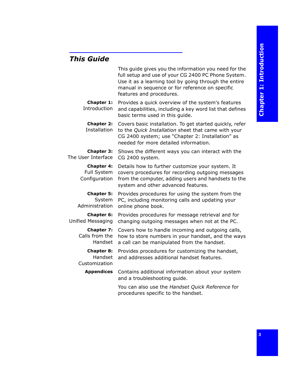This guide | Cygnion CG 2400 User Manual | Page 15 / 246