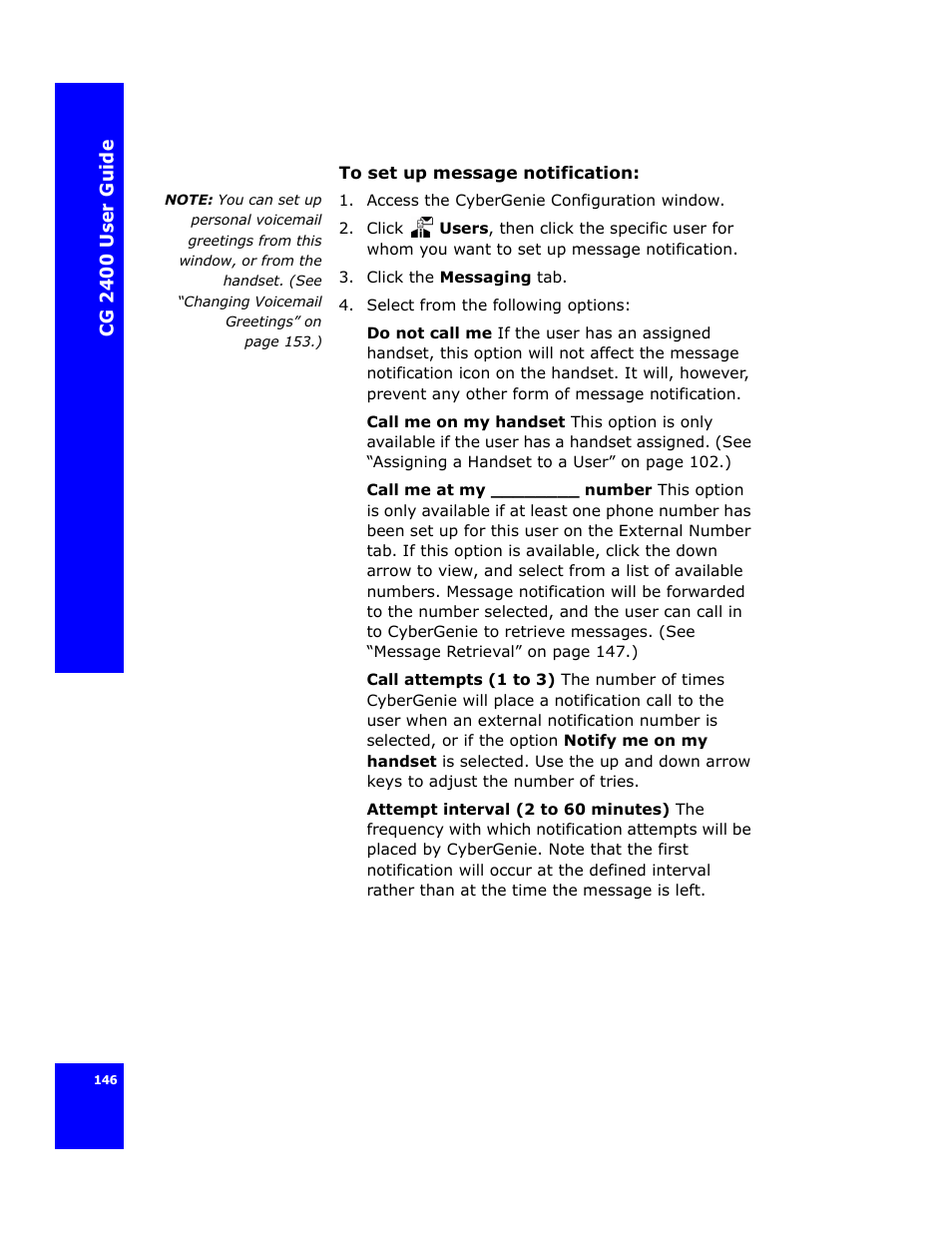 Cygnion CG 2400 User Manual | Page 158 / 246