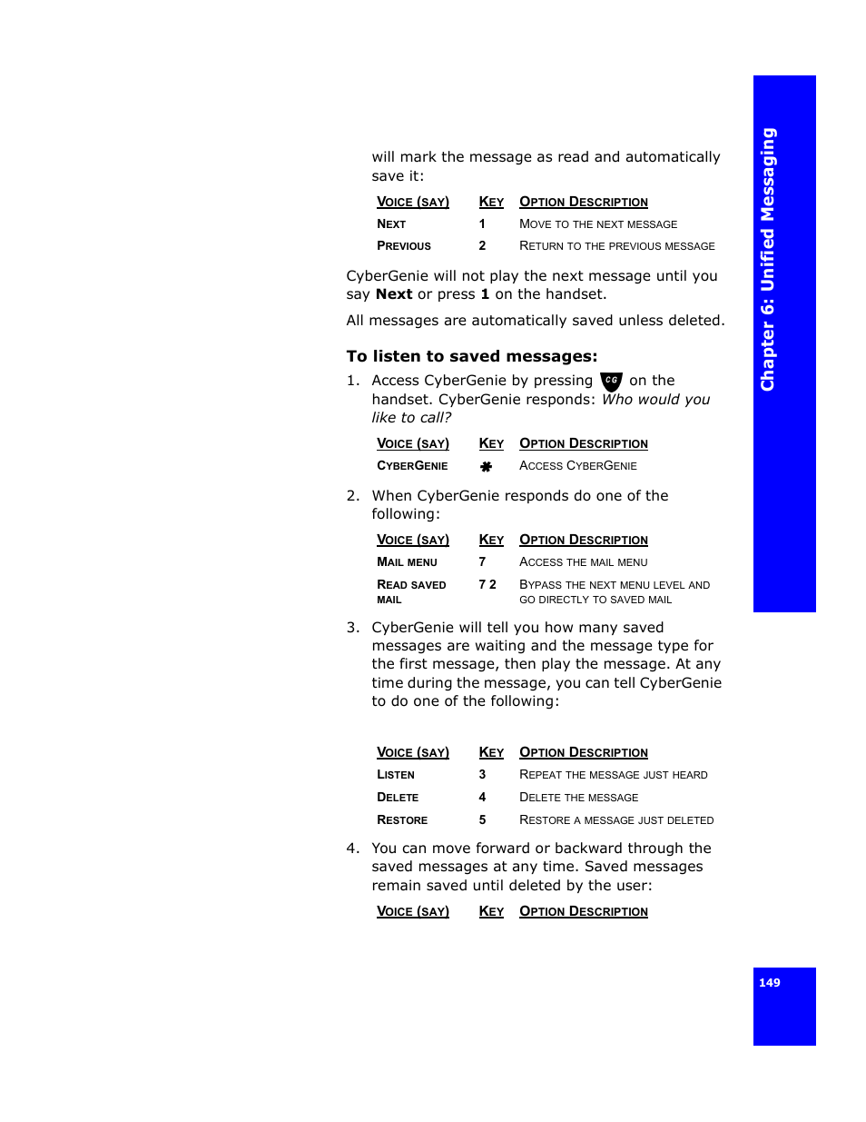 Ch apt e r 6: unifie d mes saging | Cygnion CG 2400 User Manual | Page 161 / 246