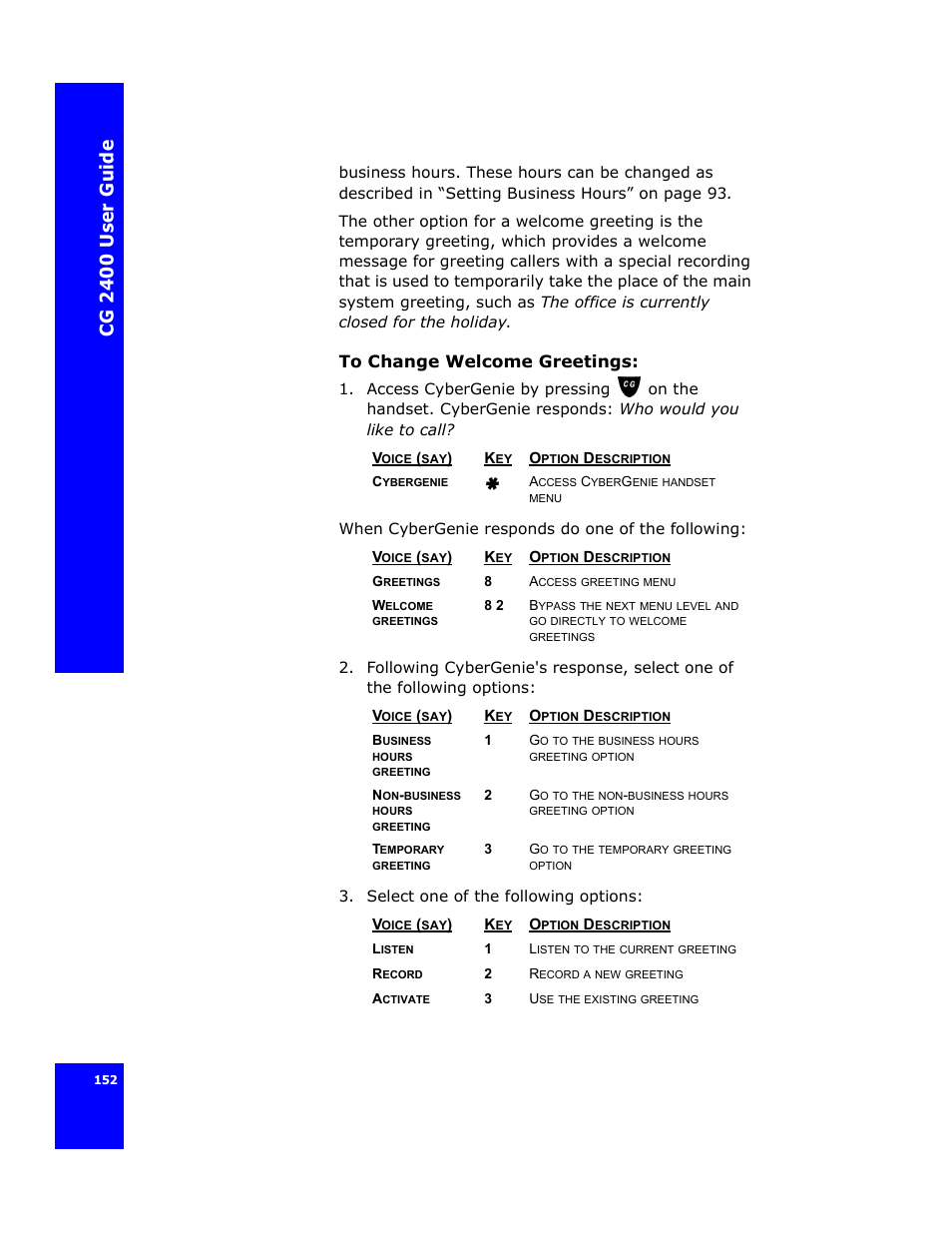 Cg 24 00 us er gui d e | Cygnion CG 2400 User Manual | Page 164 / 246