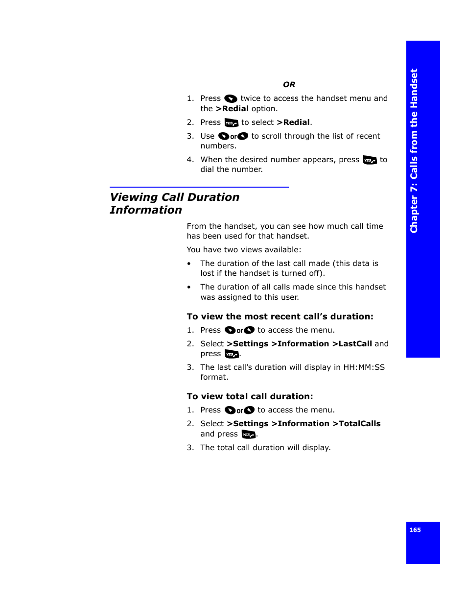 Viewing call duration information | Cygnion CG 2400 User Manual | Page 177 / 246