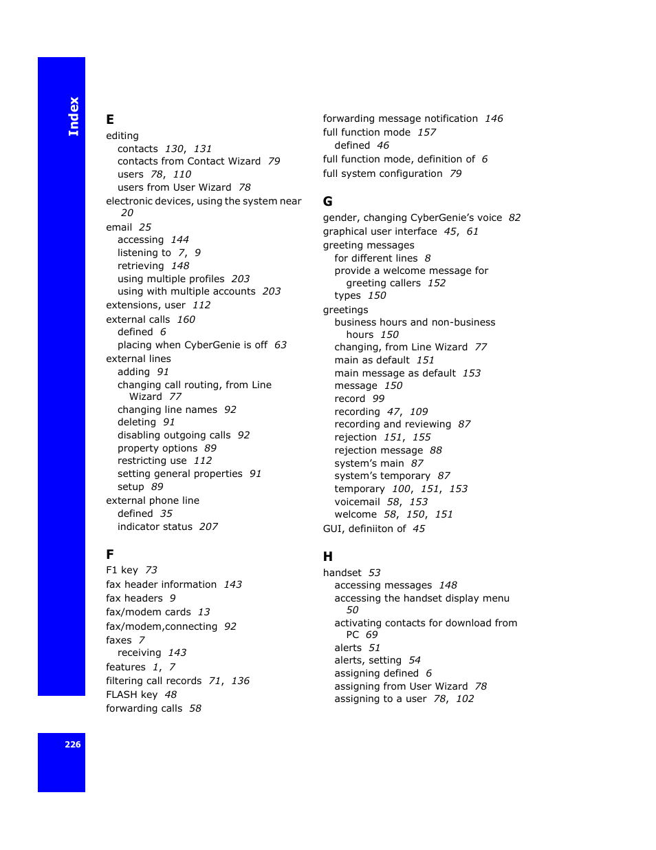 Cygnion CG 2400 User Manual | Page 238 / 246