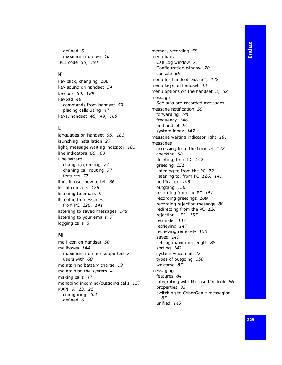 Cygnion CG 2400 User Manual | Page 241 / 246