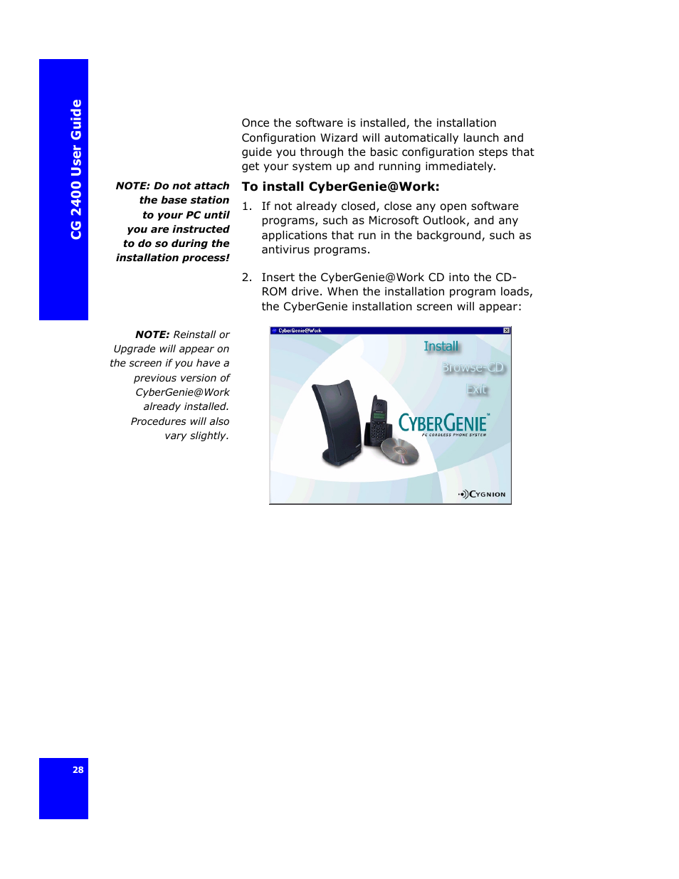 Cygnion CG 2400 User Manual | Page 40 / 246