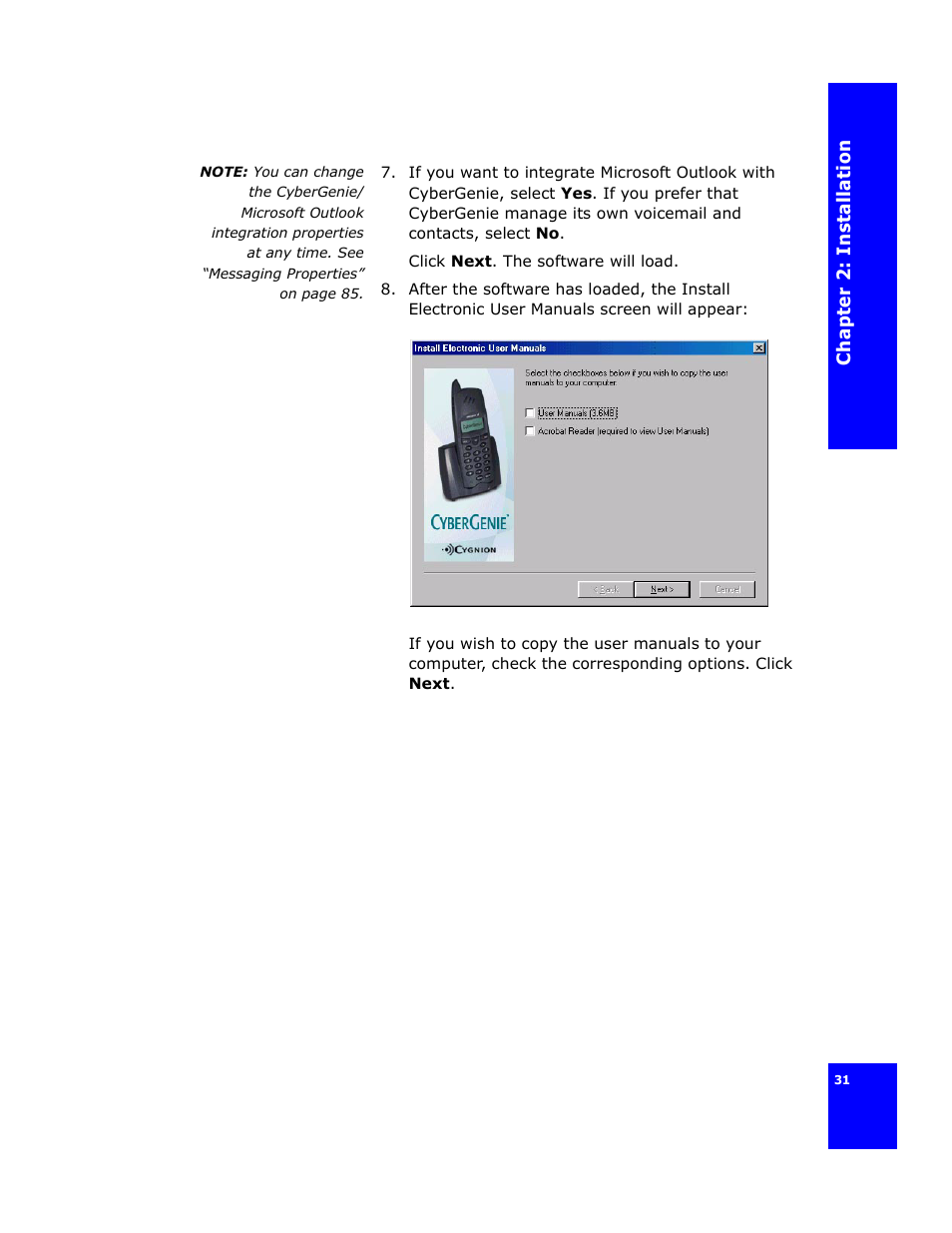 Cygnion CG 2400 User Manual | Page 43 / 246