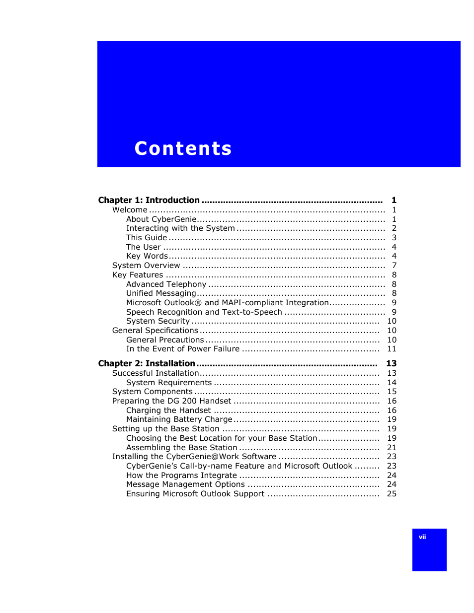 Cygnion CG 2400 User Manual | Page 7 / 246