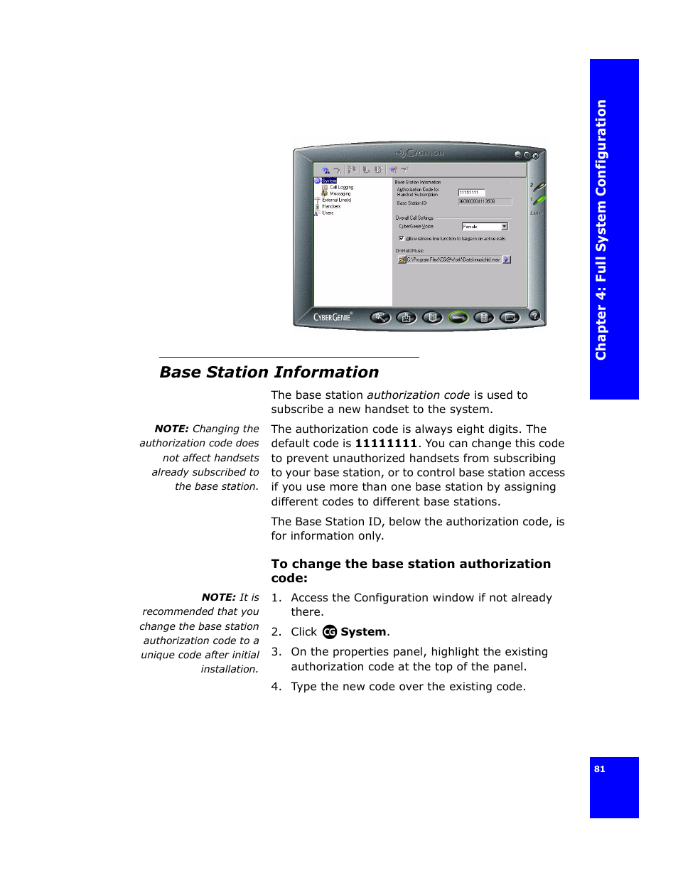 Base station information | Cygnion CG 2400 User Manual | Page 93 / 246