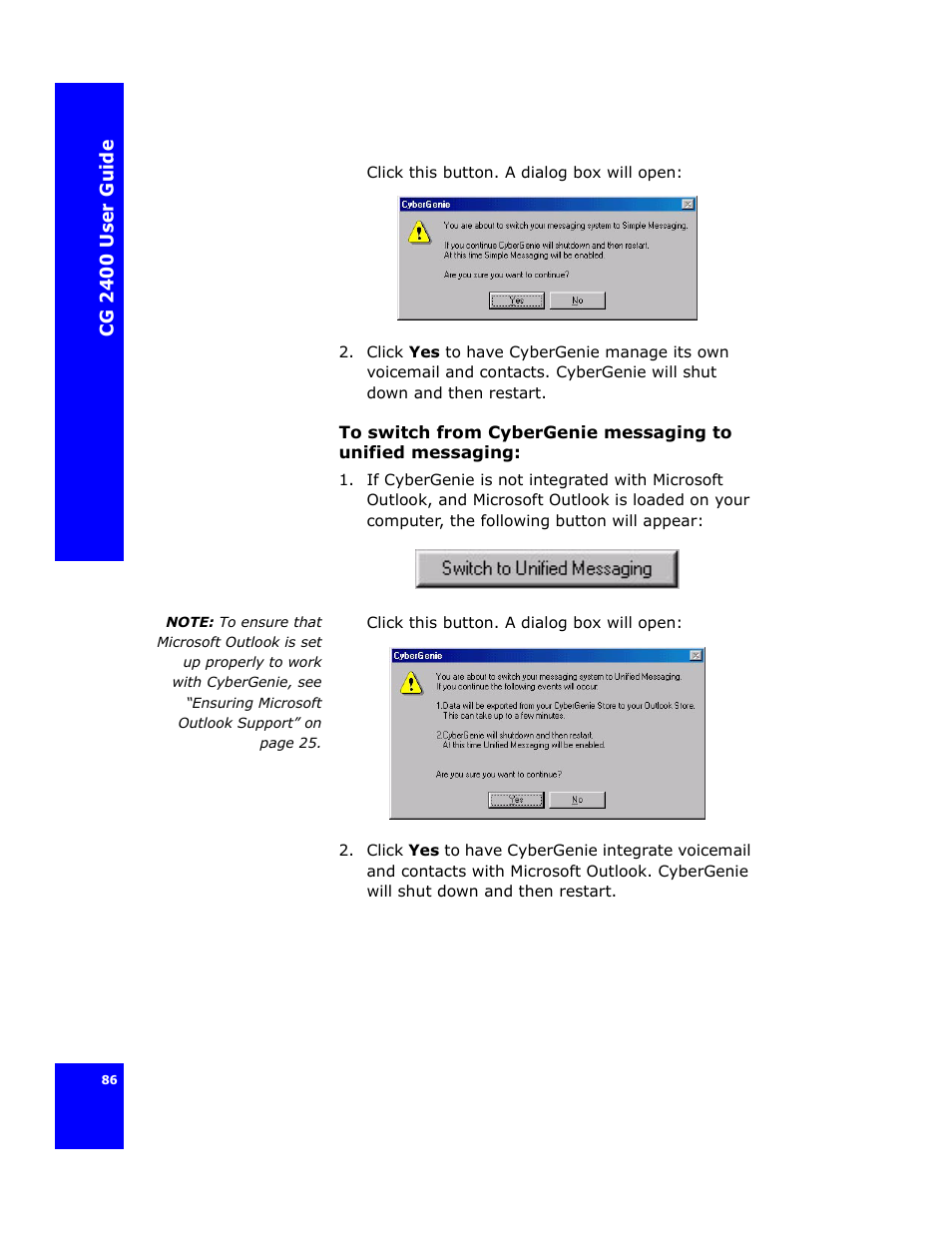 Cygnion CG 2400 User Manual | Page 98 / 246