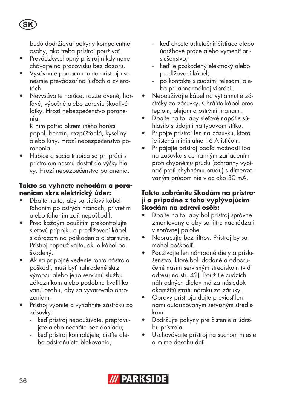 Parkside PNTS 1400 B1 User Manual | Page 36 / 60