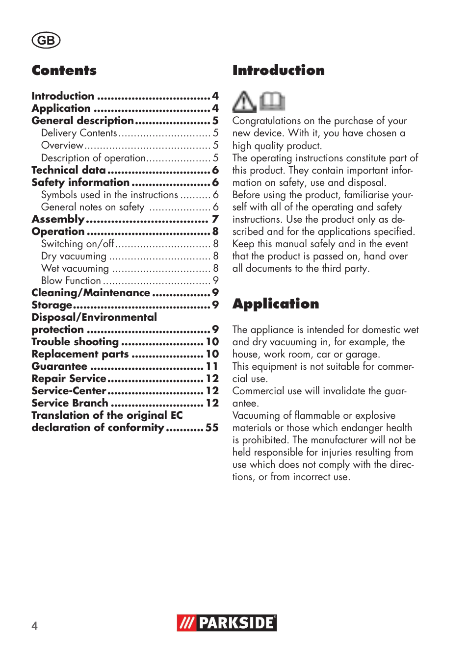 Parkside PNTS 1400 B1 User Manual | Page 4 / 60