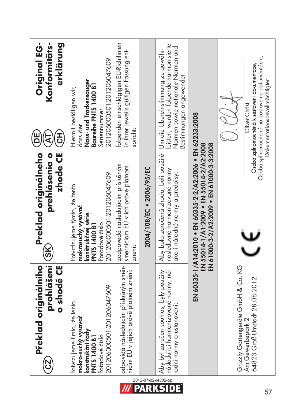 Parkside PNTS 1400 B1 User Manual | Page 57 / 60