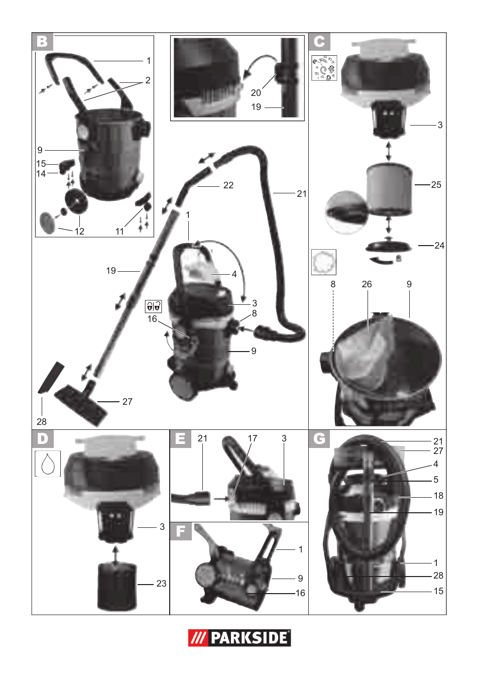 Parkside PNTS 1400 B1 User Manual | Page 58 / 60