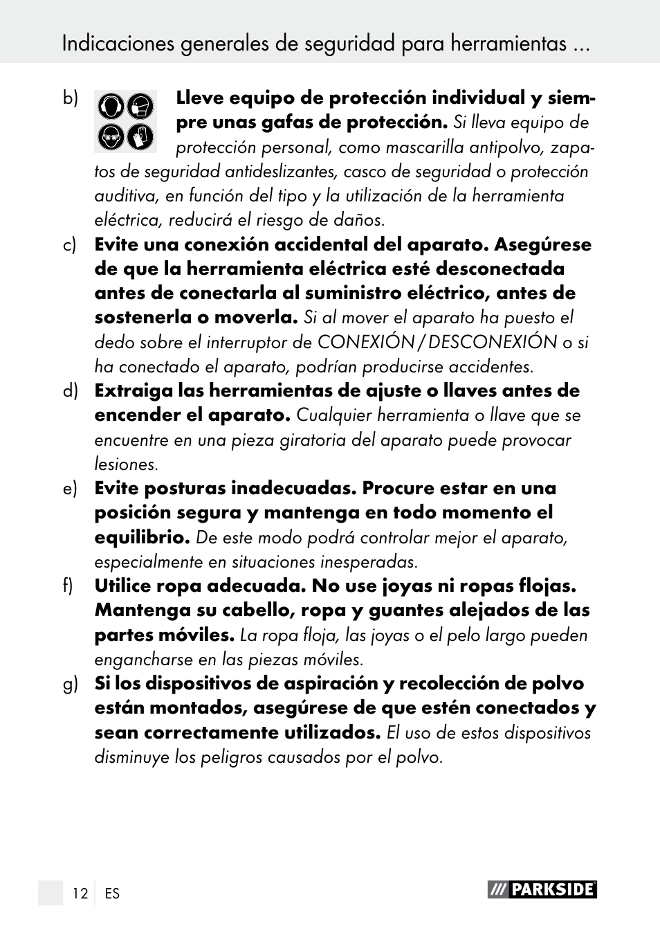 Parkside PGG 15 A1 User Manual | Page 12 / 69