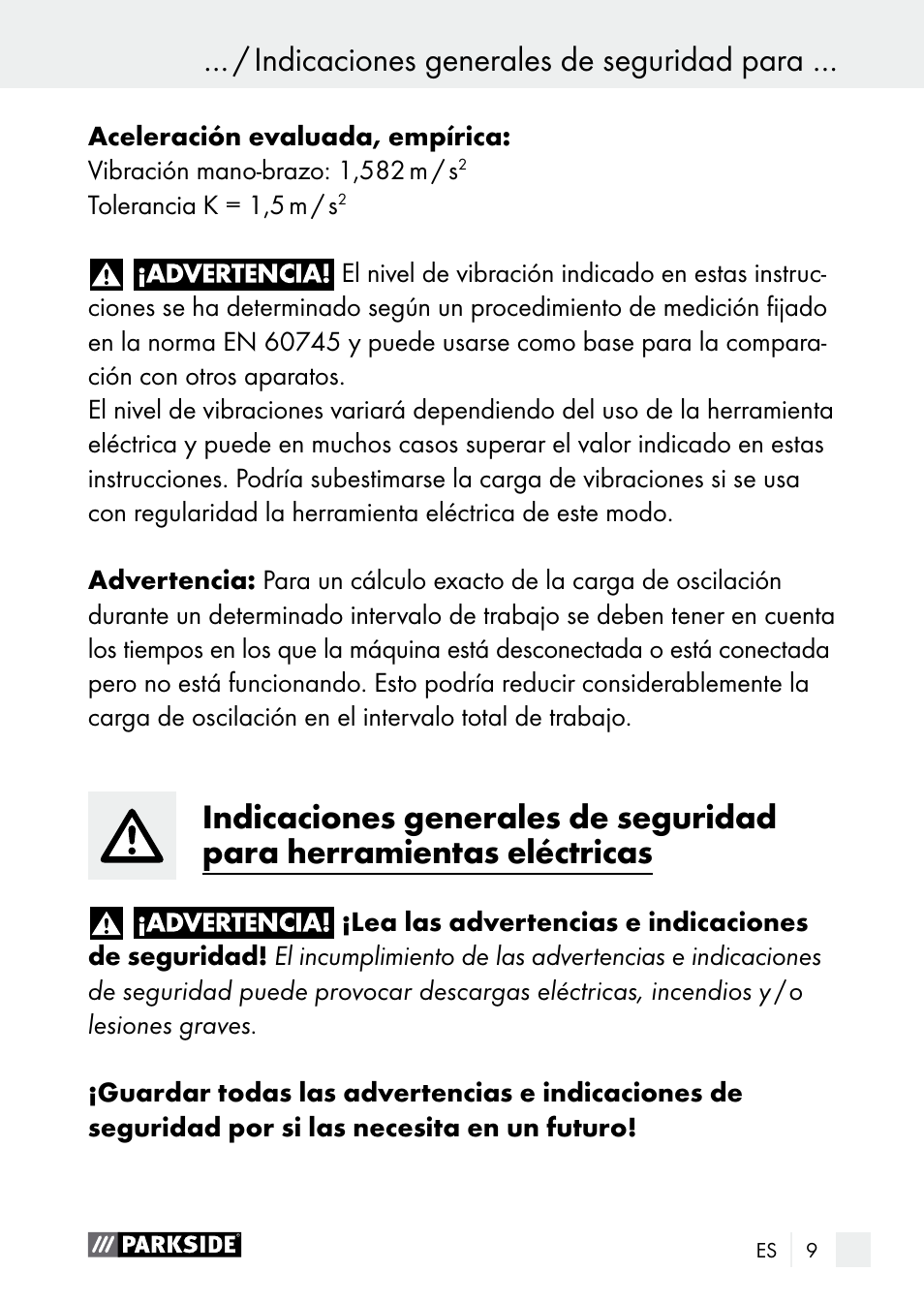 Indicaciones generales de seguridad para, Introducción | Parkside PGG 15 A1 User Manual | Page 9 / 69