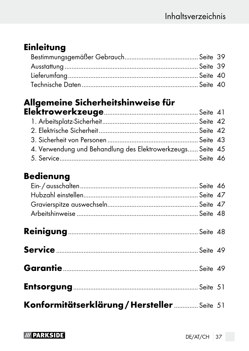 Parkside PGG 15 A1 User Manual | Page 37 / 68